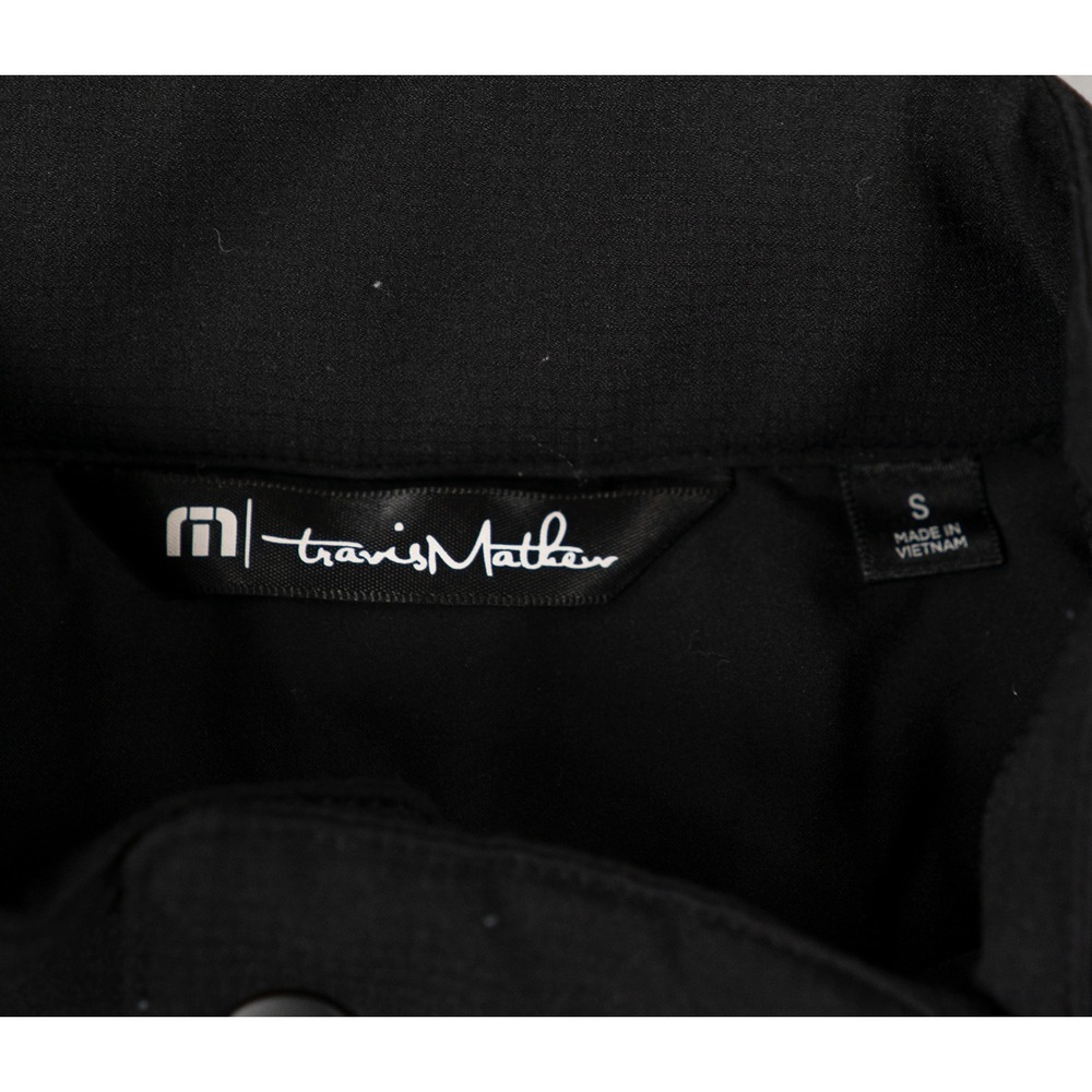 TravisMathew Mens Full Zip Mock Neck Quilted Jacket Black Size S Golf Outerwear image 3